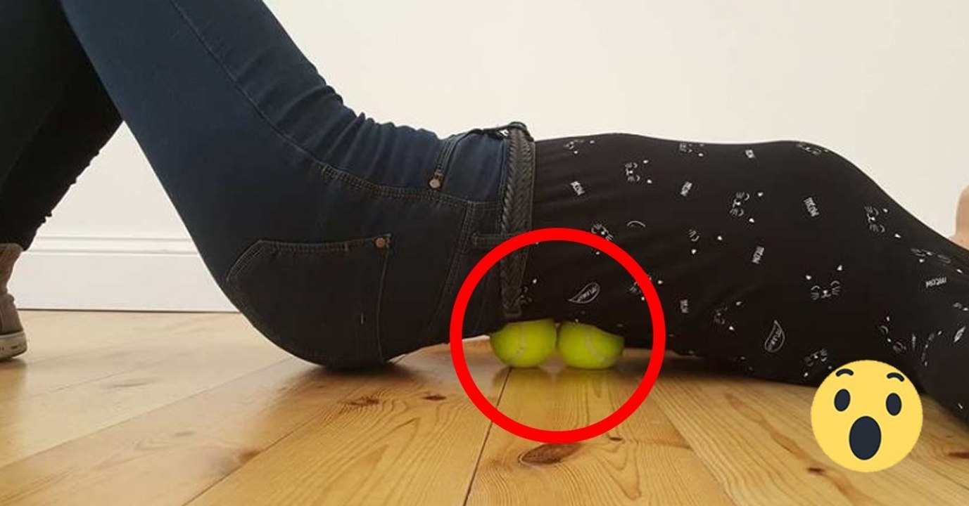 Verspannungen mit tennisbällen lösen
