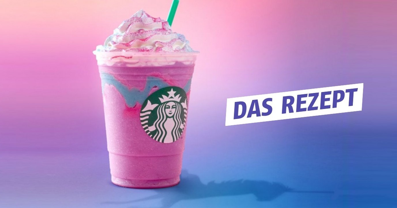 Das Rezept für den Einhorn-Frappuccino, gleich viel besser als gekauft!