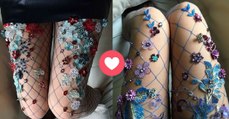 Lirika Matoshi: Die traumhaft bestickten Strumpfhosen der Designerin sind gerade der Hit im Netz