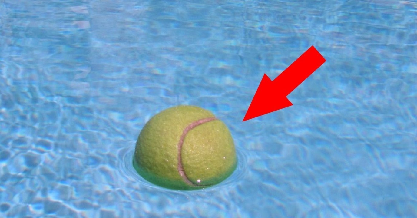 Deshalb ist es genial, einen Tennisball ins Schwimmbad zu werfen. Du kommst nicht darauf!