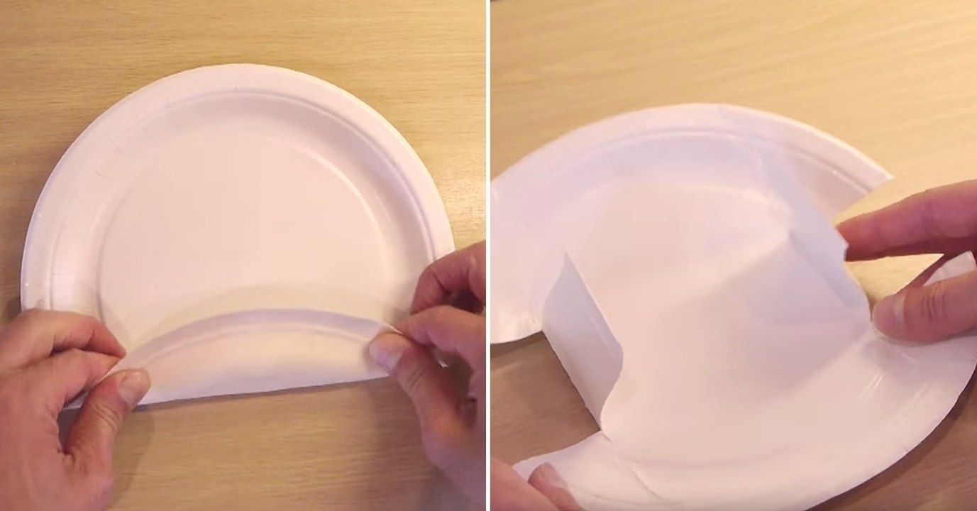 Du kannst aus einem ollen Pappteller etwas super Praktisches falten!