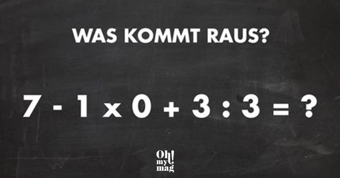 Nur jeder 3. kommt auf die richtige Lösung!