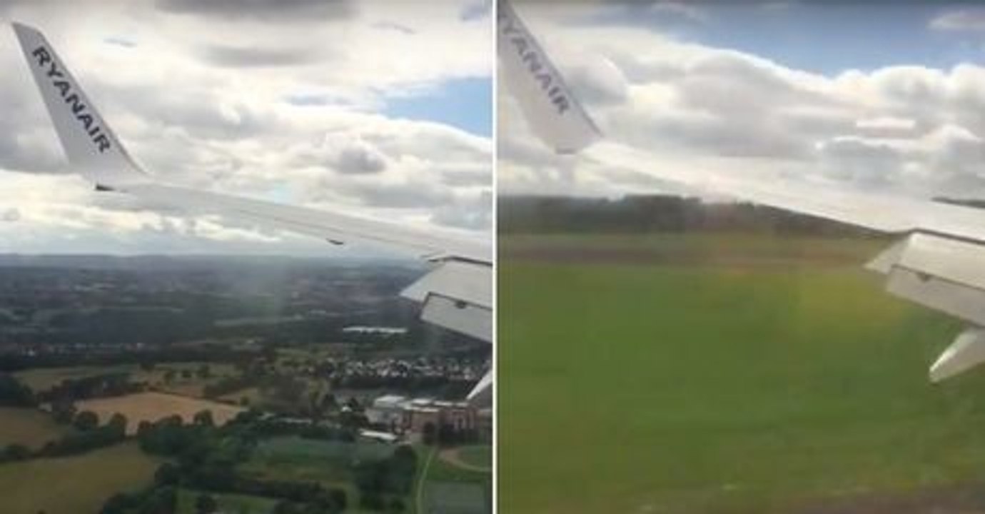 Der Ryanair-Flieger will landen. Dann erleben die Passagiere den Schreck ihres Lebens!