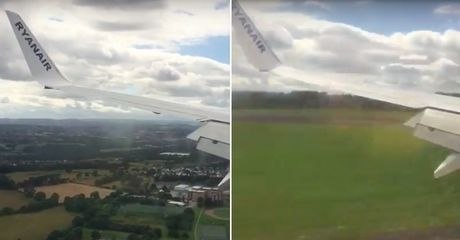 Der Ryanair-Flieger will landen. Dann erleben die Passagiere den Schreck ihres Lebens!