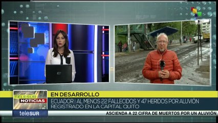 Avanzan labores de recuperación por aluvión en Ecuador