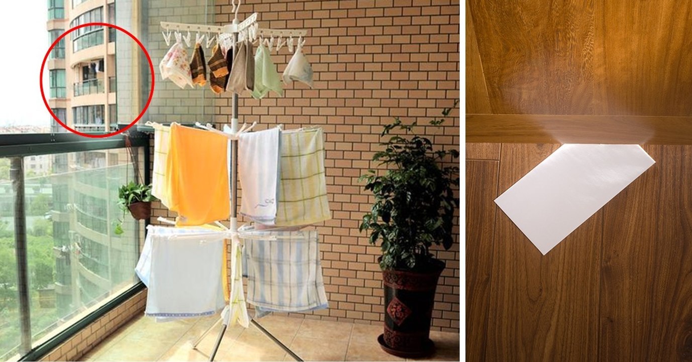 Sie trocknet ihre Wäsche auf dem Balkon. Am nächsten Tag traut sie ihren Augen nicht!