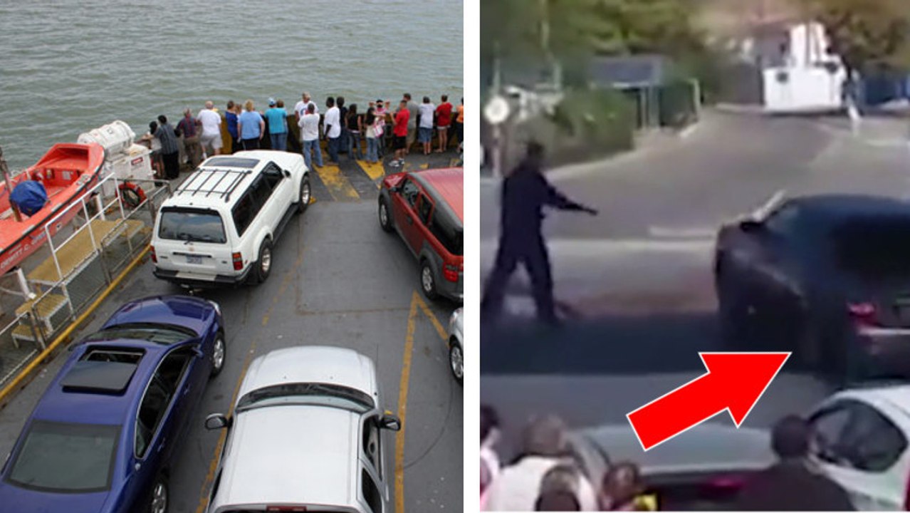 Die Fähre will gerade an Land anlegen! Doch dann passiert etwas, womit wirklich keiner gerechnet hat!