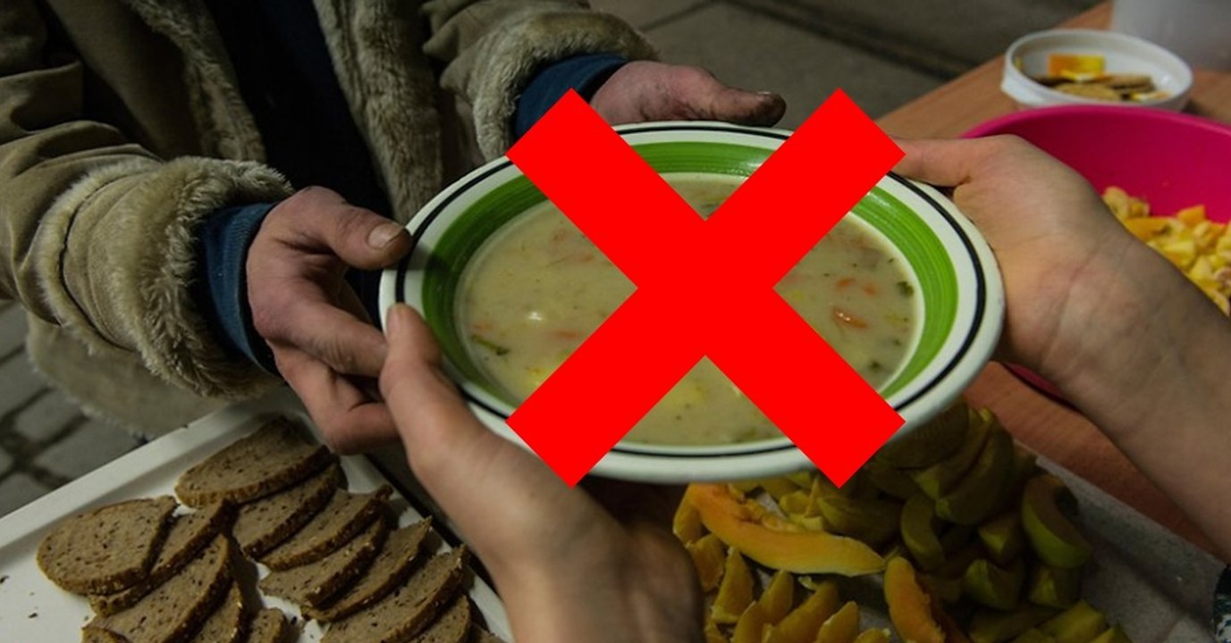 Gesetz verbietet die Ausgabe warmer Mahlzeiten an Kinder und Obdachlose