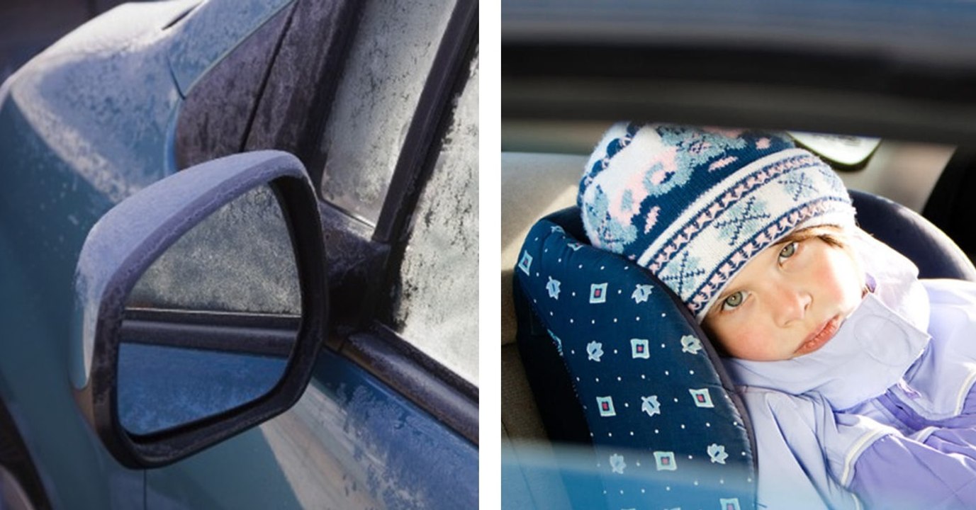 Passanten finden ein Kind im vereisten Auto. Die Ausrede der Eltern macht einfach nur wütend