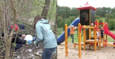 Direkt neben dem Kinder-Spielplatz: Papa macht grausamen Fund!