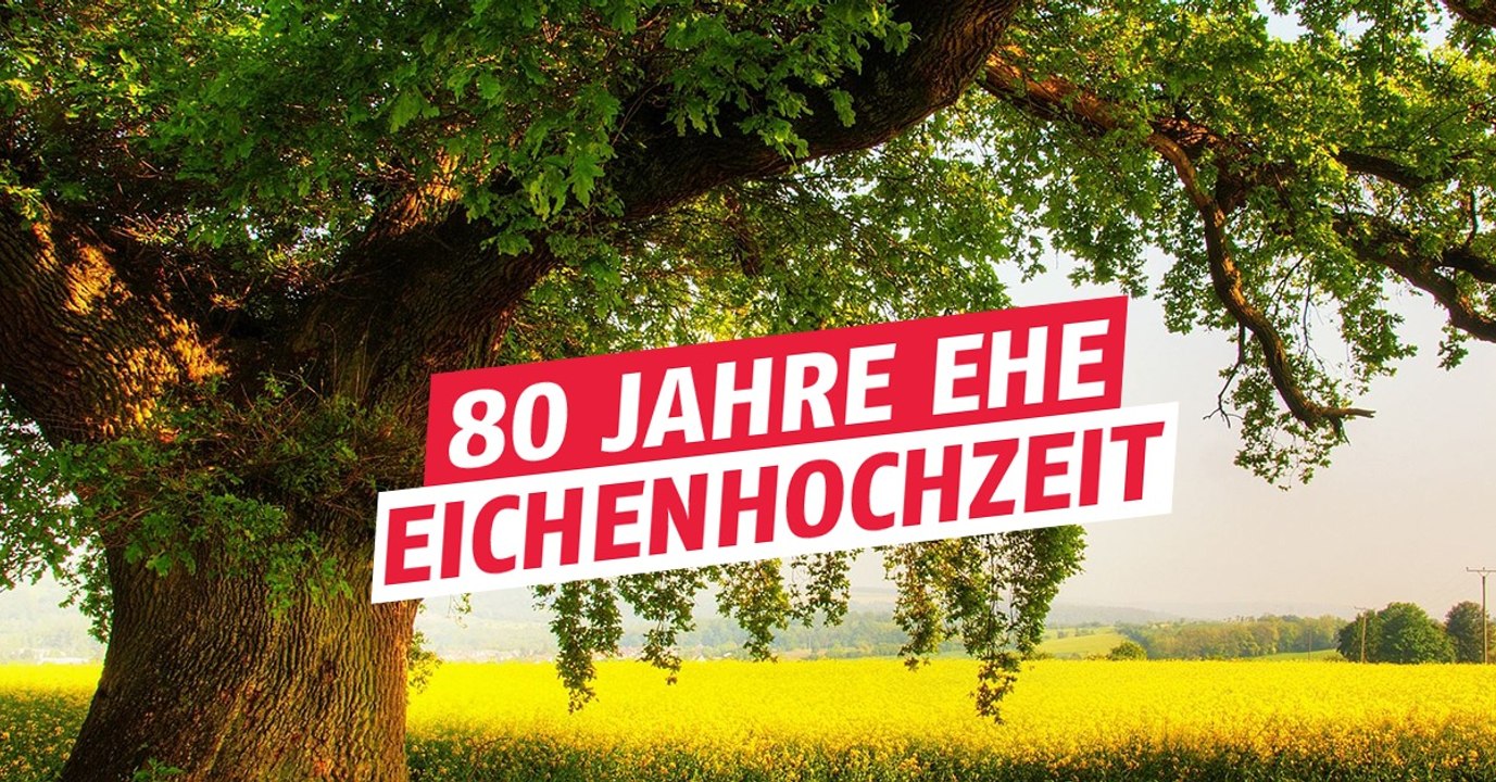 80. Hochzeitstag / Eichenhochzeit: Geschenkidee, Feier, Bedeutung