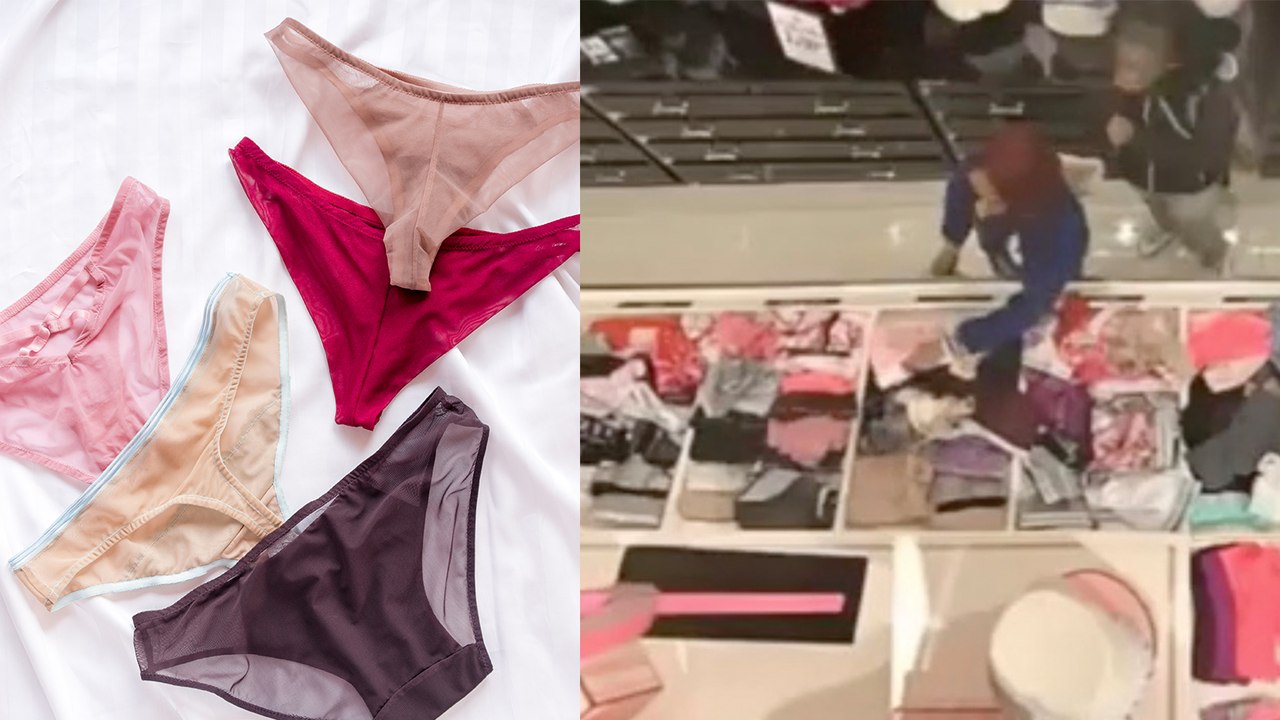 Spektakulärer Ladendiebstahl bei Victoria's Secret. Und die Kamera filmt alles