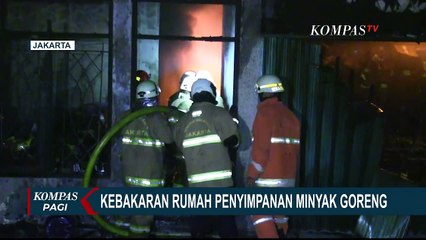 Rumah Tempat Penyimpanan Minyak Goreng di Jaktim Ludes Terbakar!