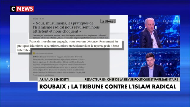 Arnaud Benedetti : «Il y a quelque chose de positif dans cette tribune, mais je pense qu’ils ne vont pas au bout de la critique qu’il faut faire»