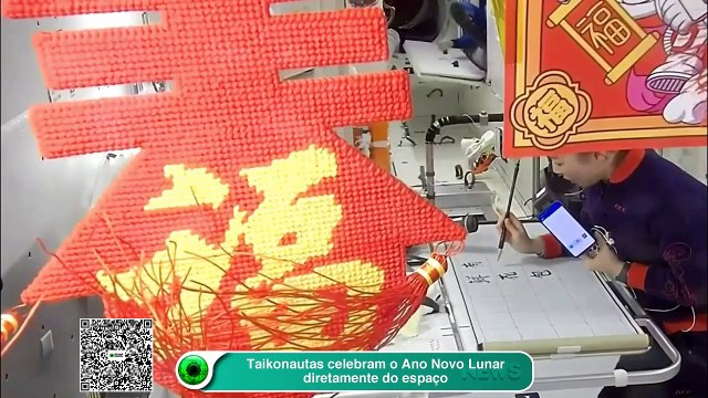 Taikonautas celebram o Ano Novo Lunar diretamente do espaço