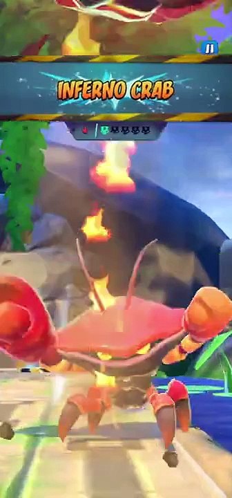 Crash Bandicoot: On The Run! Inferno Crab Battle Run Gameplay On Upstream (2)
