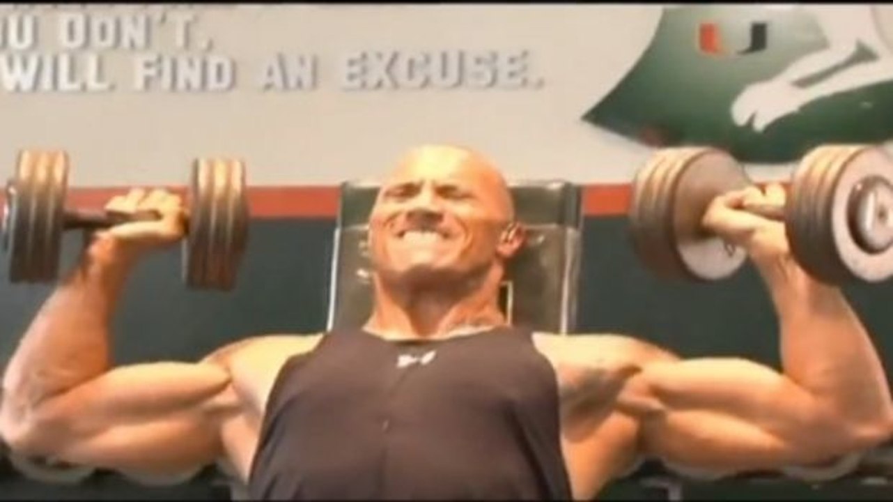 Dwayne Johnson, auch als The Rock bekannt und sein ultra intensives Training