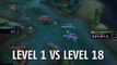 League of Legends: Xin Zhao auf Level 1 full stuff vs Xin Zhao auf Level 18 ohne Items