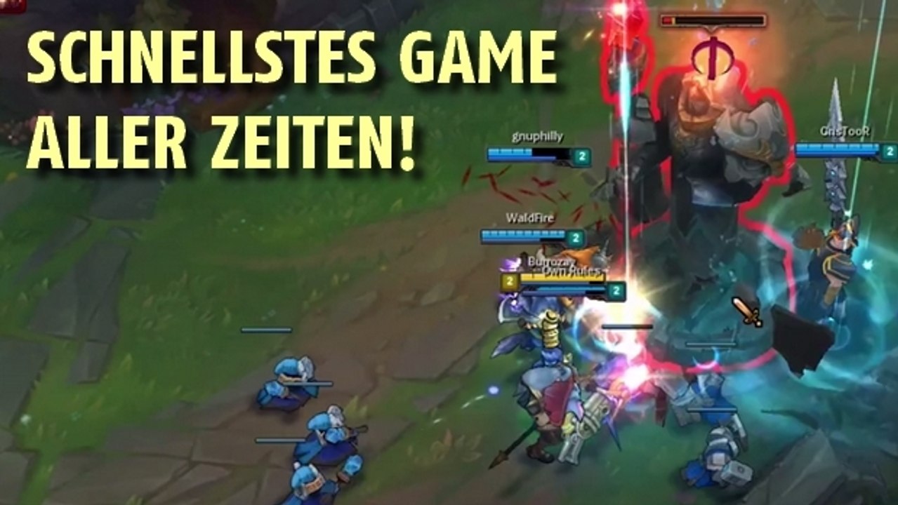 League of legends: das schnellste game aller zeiten in der kluft der beschwörer!