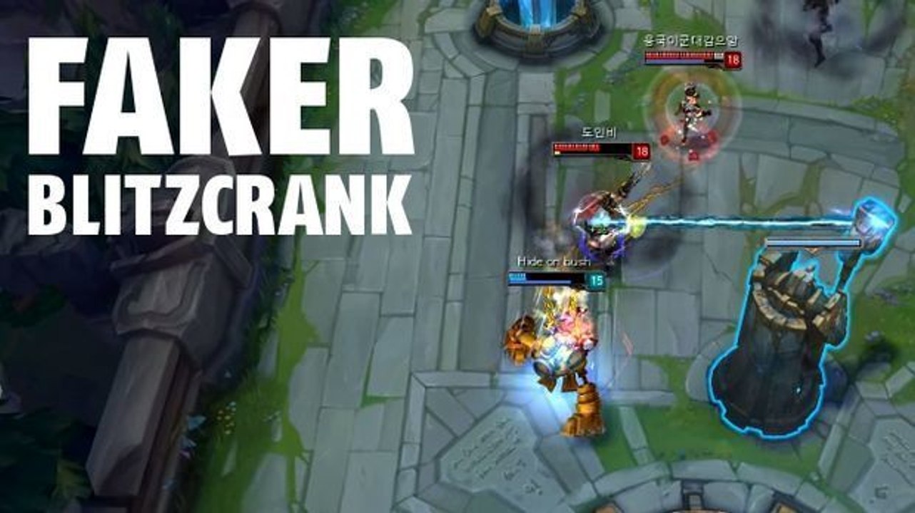 League of Legends: Fakers Blitzcrank verteidigt die Basis im 1vs4