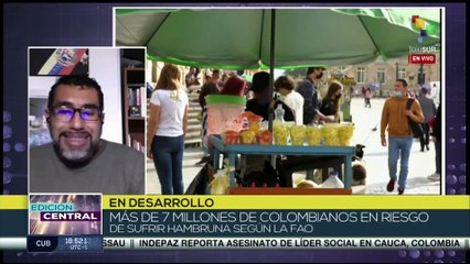Más de 7 millones de ciudadanos colombianos se encuentran en riesgo de sufrir hambre según la FAO