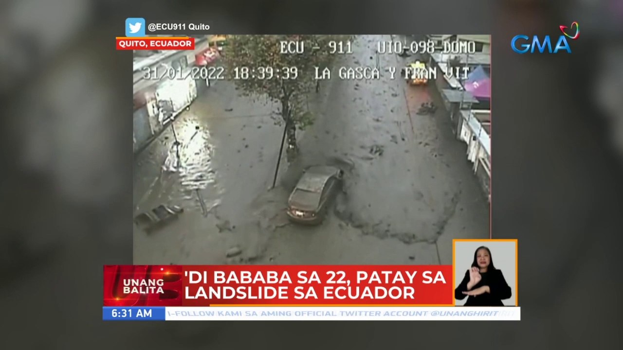 'Di bababa sa 22, patay sa landslide sa Ecuador | UB
