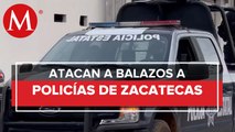 Atacan a balazos a policías en Zacatecas durante patrullaje de seguridad