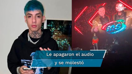 Abuchean a Natanael Cano y hace berrinche en pleno escenario