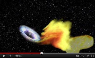 Dans une lointaine galaxie, un trou noir géant se réveille et dévore une étoile