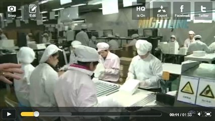 ABC diffusera un reportage en direct des usines Foxconn en Chine