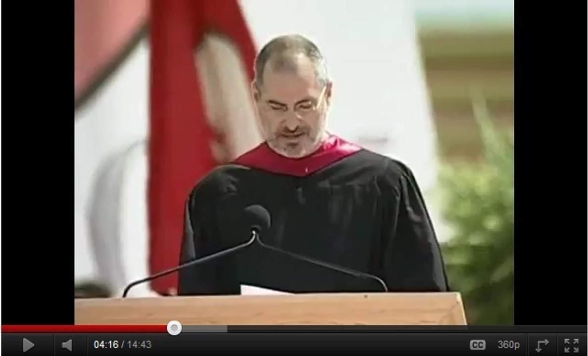 Hommage : Steve jobs à l'université de Stanford (juin 2005)