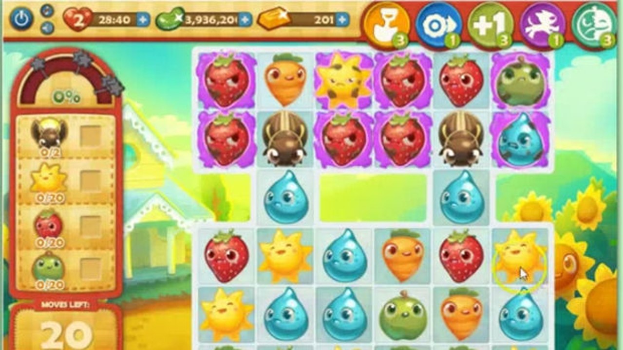 Farm Heroes Saga Level 523: Lösung, Tipps und Tricks