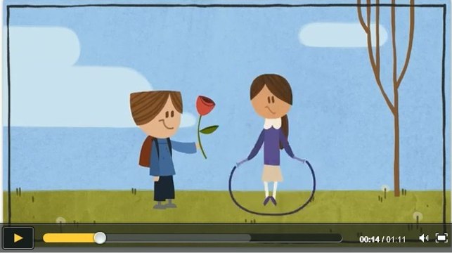 Doodle : la Saint-Valentin s'invite chez Google