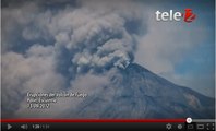 Guatemala : de la lave et des cendres s'échappent du volcan del Fuego