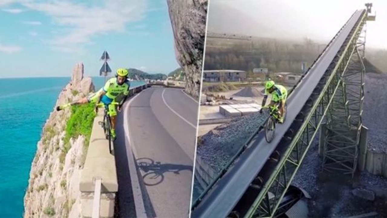 Vittorio Brumotti kann verrückte Sachen mit dem Rennrad anstellen