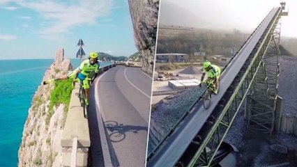 Vittorio Brumotti kann verrückte Sachen mit dem Rennrad anstellen