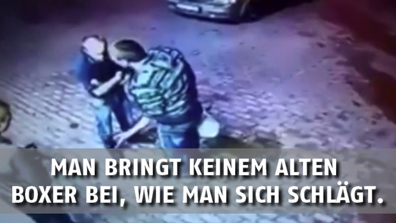 Ehemaliger boxer schlägt zwei betrunkene männer k.o.