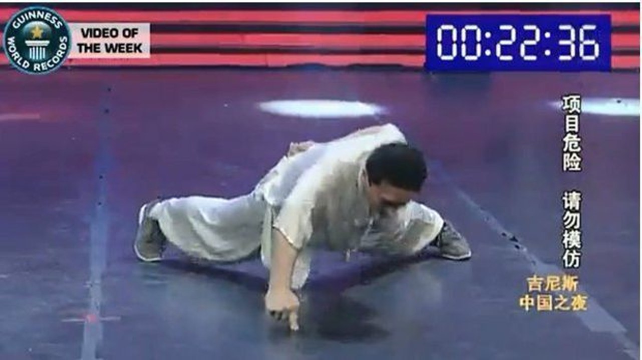 41 Liegestütze auf einem Finger in nur 30 Sekunden: Xie Guizhongs außergewöhnlicher Weltrekord