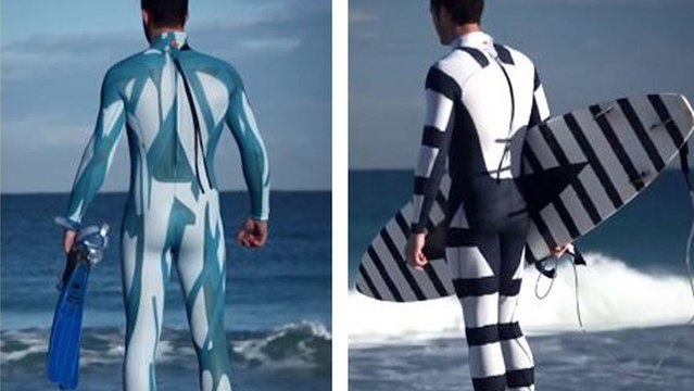 Requin : des chercheurs inventent une combinaison à rayures anti-requin