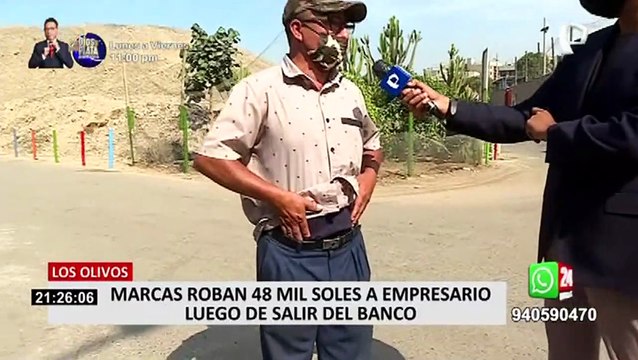 Los Olivos: marcas roban más de 48 mil soles a empresario