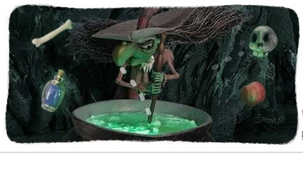 Halloween : sorcière et mini-jeux gentiment horrifiques en Google Doodle !
