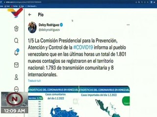 COVID-19 | Venezuela registró 1.793 casos comunitarios, 8 importados y 464.939 pacientes recuperados
