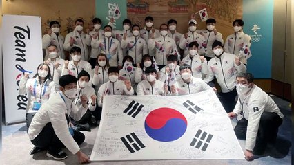 태극기는 각오를 싣고..."최선을 다해, 후회 없이" / YTN