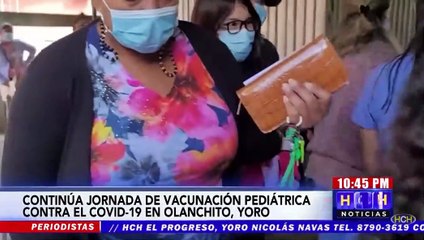 Continúa la aplicación de la vacuna pediátrica en Olanchito, Yoro