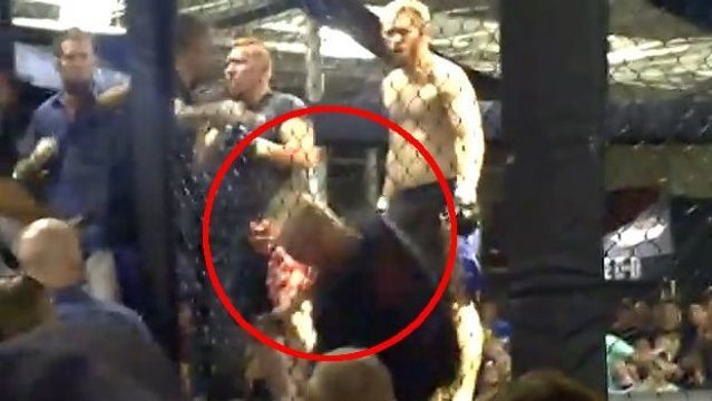 MMA: Ein Kampfrichter schlägt den Coach mitten im Kampf K.o.
