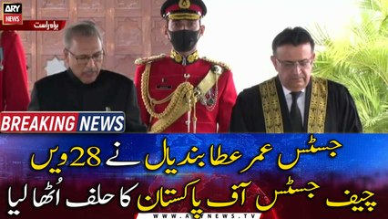 Justice Umar Ata Bandial takes oath as new CJP