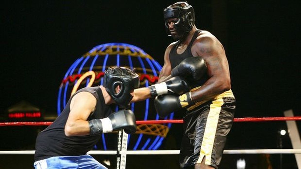 Oscar de la hoya trifft auf shaquille o’neal im boxring