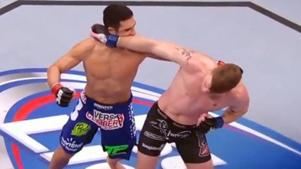 Das gewaltige K.o. von Paul Felder gegen Danny Castillo durch einen gedrehten  Faustrückenschlag
