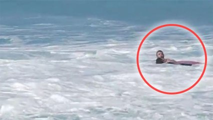 Der Bodyboard-Weltmeister Andre Botha rettet dem Profi-Surfer Evan Geiselman das Leben.