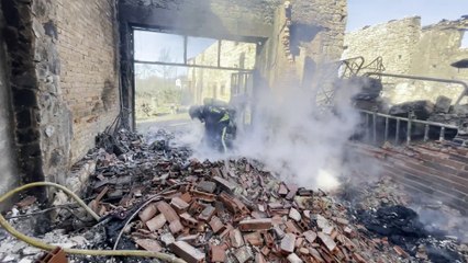 Trabajos de búsqueda tras el incendio de Las Bodas